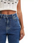 Noisy May Daisy high waist mom jeans in mid blue acid wash