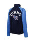 Фото #3 товара Women's Navy, Light Blue Tennessee Titans Confetti Raglan Full-Zip Track Jacket