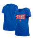 ფოტო #2 პროდუქტის Big Girls Royal Chicago Cubs Flip Sequin Team V-Neck T-shirt