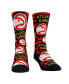 Фото #1 товара Men's and Women's Socks Atlanta Hawks Allover Logo and Paint Crew Socks