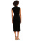 Women's Velvet Ruched Midi Dress