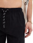 Brave Soul lightweight cotton elasticated waist shorts in black Черный, W36 - фото #5