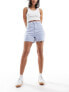 Tommy Jeans Mom Raw Hem Denim Shorts in Blue Grey СЕРО-СИНИЙ, W24 - фото #5