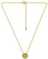 Фото #3 товара Cubic Zirconia Flower Pendant Necklace in 18k Gold-Plated Sterling Silver, 16" + 2" extender, Created for Macy's