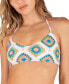 ფოტო #1 პროდუქტის Juniors' Crochet Diamonds Halter Bikini Top