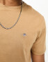 GANT shield logo t-shirt in khaki tan