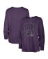 ფოტო #1 პროდუქტის Women's Purple Distressed Baltimore Ravens Tom Cat Long Sleeve T-shirt