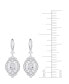 ფოტო #4 პროდუქტის Diamond Baguette & Round Cluster Drop Earrings (1/2 ct. t.w.) in Sterling Silver