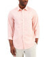 Фото #1 товара Men's Refined Petal Print Woven Long-Sleeve Button-Up Shirt, Created for Macy's