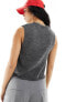 ASOS DESIGN knitted waistcoat with asymmetric button front in charcoal