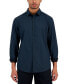 Фото #1 товара Men's Long Sleeve Geo Print Button-Front Shirt, Created for Macy's