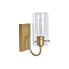 Фото #1 товара Настенный светильник DKD Home Decor Стеклянный Позолоченный Металл Прозрачный 220 V 50 W (13 x 17 x 27 cm)