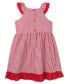 Toddler Girls Strawberry Flutter Sleeve Seersucker Dress