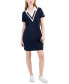 Фото #1 товара Women's Chevron Colorblocked Polo Dress