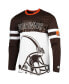 Фото #3 товара Men's Brown, White Cleveland Browns Halftime Long Sleeve T-shirt