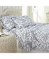 Фото #1 товара Ultra-Soft Floral or Solid 4-Piece Sheet Set