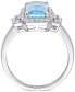 ფოტო #3 პროდუქტის Blue Topaz (3-3/4 ct. t.w.) & White Topaz (1/2 ct. t.w.) Statement Ring in Sterling Silver