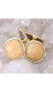 ფოტო #2 პროდუქტის Yellow Lace Agate Gemstone Yellow Gold Plated Sterling Silver Men Cufflinks