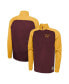 Men's Burgundy Washington Commanders Combine Authentic O-Line Raglan Half-Zip Jacket