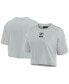 ფოტო #1 პროდუქტის Women's Gray Green Bay Packers Super Soft Short Sleeve Cropped T-shirt