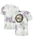 Фото #2 товара Men's White Philadelphia 76Ers Gold Foil Splatter Print T-shirt