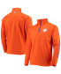 Фото #2 товара Men's Orange Clemson Tigers Terminal Tackle Fleece Raglan Omni-Shade Quarter-Zip Jacket