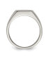 ფოტო #2 პროდუქტის Stainless Steel Polished with Black Enamel Signet Ring