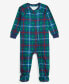 Family Pajamas Baby Cotton Snug-Fit Plaid Footed Pajamas, Created for Macy's family plaid, 6-9 месяцев - фото #1