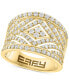 Фото #1 товара EFFY® Diamond Openwork Wide Statement Ring (1-1/20 ct. t.w.) in 14k Gold