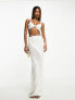 Фото #7 товара Kaiia waist wrap detail bralette top co-ord in ivory