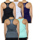 Women's Moisture Wicking Racerback Tanks-5 Pack