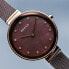 Bering Damen Armbanduhr Classic 34 mm Milanese Armband braun 12034-265
