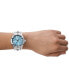 ფოტო #5 პროდუქტის Men's Vert Three Hand Date Silver-Tone Stainless Steel Watch 44mm