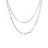 Фото #1 товара Double silver necklace SVLN0726SH20045