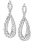 ფოტო #3 პროდუქტის EFFY® Diamond Teardrop Drop Earrings (1-1/3 ct. t.w.) in 14k White Gold