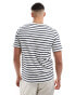 Фото #3 товара Jack & Jones stripe t-shirt in white