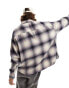 Фото #6 товара ASOS DESIGN extreme oversized brushed flannel check shirt in purple