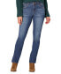 ფოტო #1 პროდუქტის Petite "Ab"solution Straight-Leg Jeans