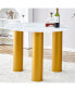 Фото #5 товара 40" Round White Dining Table, Golden Legs