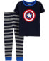 Фото #6 товара Toddler 2-Piece Captain America 100% Snug Fit Cotton Pajamas 3T