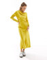 Фото #2 товара River Island Petite long sleeve seam detail midi dress in yellow