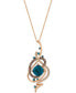 Crazy Collection® Deep Sea Blue Topaz™ (5-3/8 ct. t.w.) and Diamond (3/4 ct. t.w.) Pendant Necklace in 14k Rose Gold