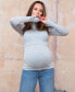 ფოტო #6 პროდუქტის Women's Maternity Nursing Roll Neck Top