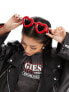 Jeepers Peepers bubble heart sunglasses in red