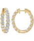 Фото #3 товара Lab Grown Diamond In & Out Hoop Earrings (10 ct. t.w.) in 14k White, Yellow or Rose Gold