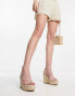 New Look strappy espadrille wedges in off white