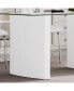 Фото #8 товара 0.39" Thick Tempered Glass Top Dining Table With White Lacquer Double MDF Pillar