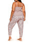 ფოტო #2 პროდუქტის Plus Size Kaiden Cami & Joggers Set