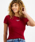 ფოტო #2 პროდუქტის Women's Essential Logo Slim-Fit T-Shirt