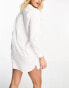 Фото #4 товара ASOS DESIGN fuller bust cotton mini shirt dress in white